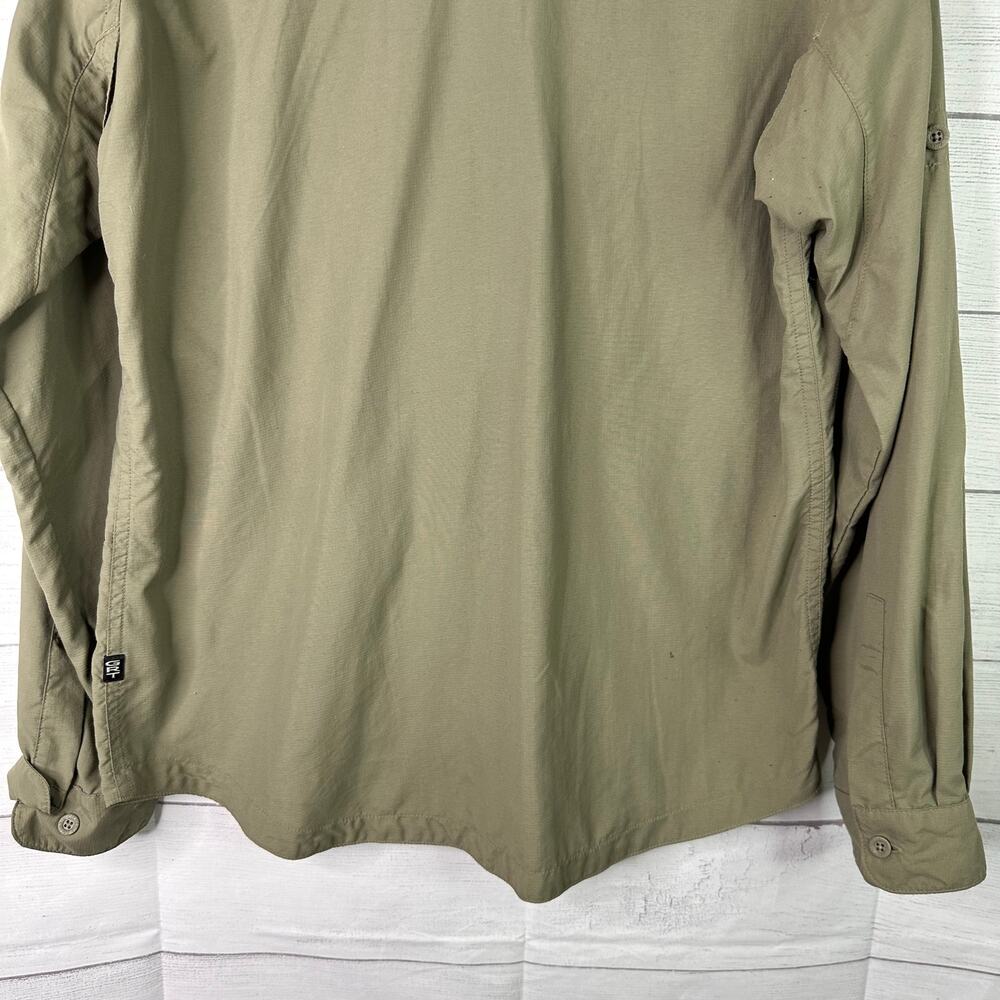 Columbia Women GRT Medium Olive Green Long Sleeve Button-Up Shirt Fishing Hiking - Picture 6 of 11